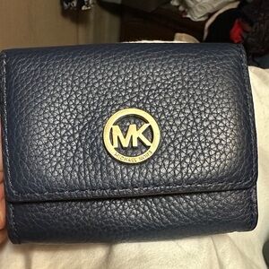 Michael Kors Dark Blue Leather Card Holder